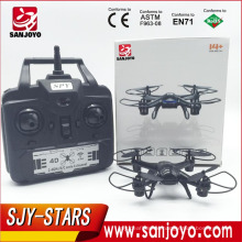 Sanjoyo toys Mini Size 4CH flying rc drone with LED 2.4G small rc drone six axis rc quadcopter SJY-STARS